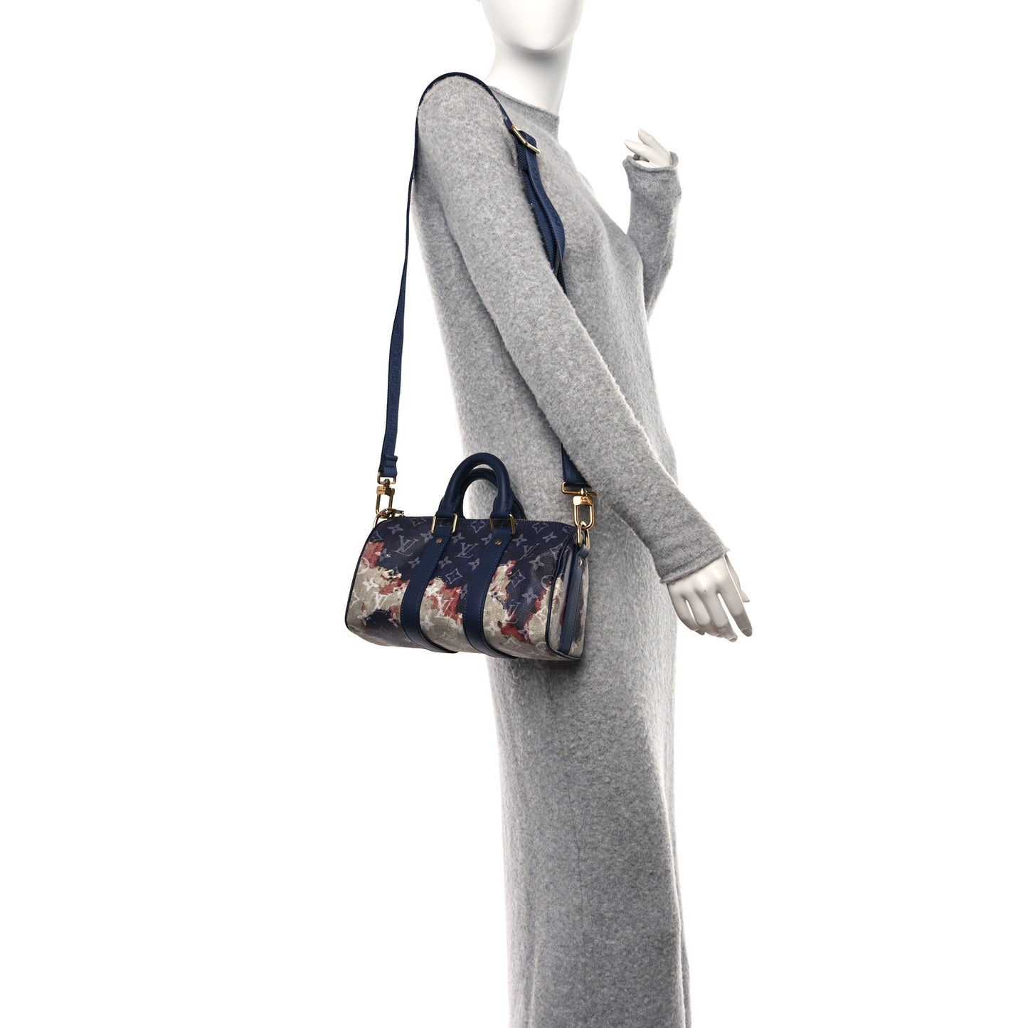 Monogram Bleach Keepall Bandouliere 25 Ink Blue