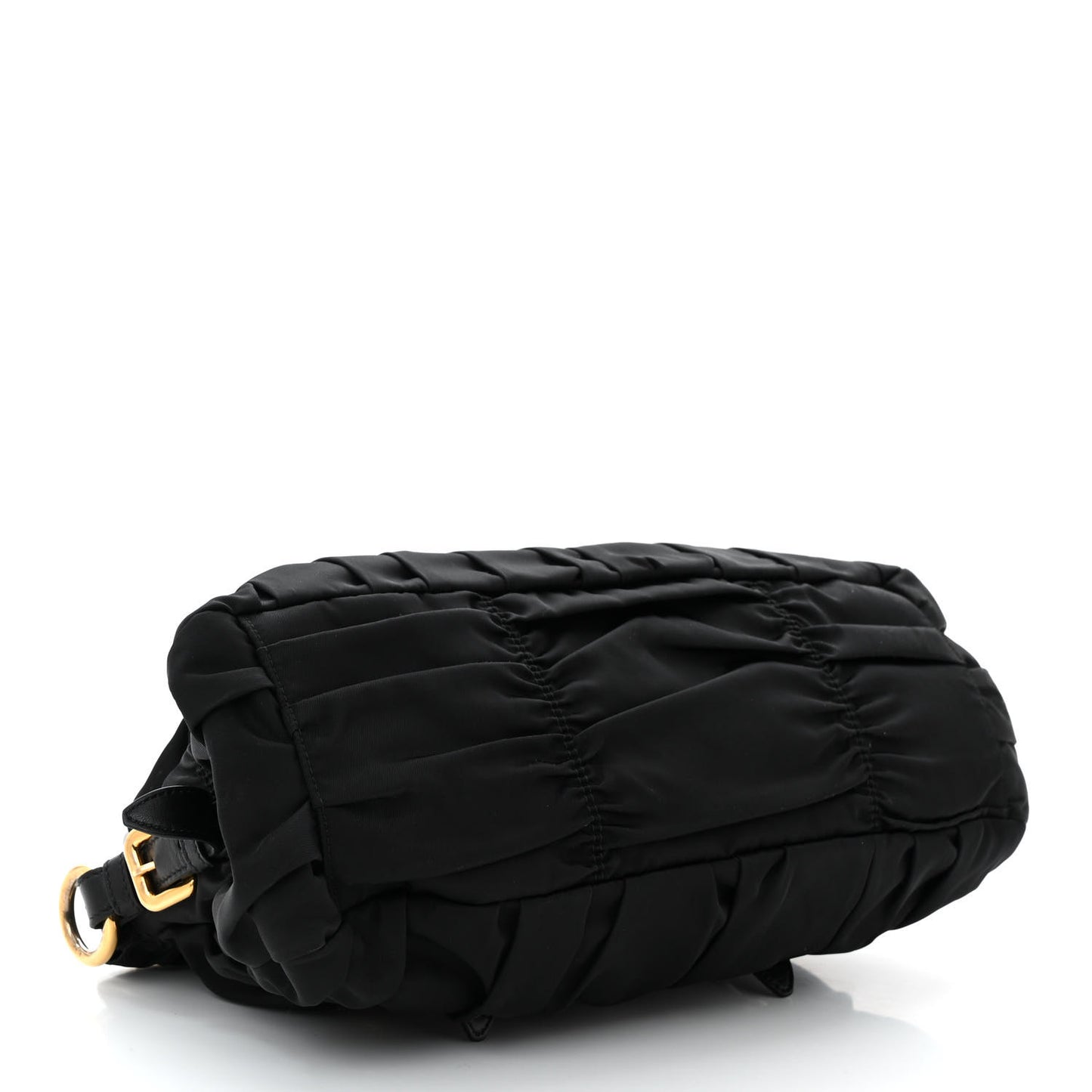 Tessuto Nylon Gaufre Shopping Satchel Black