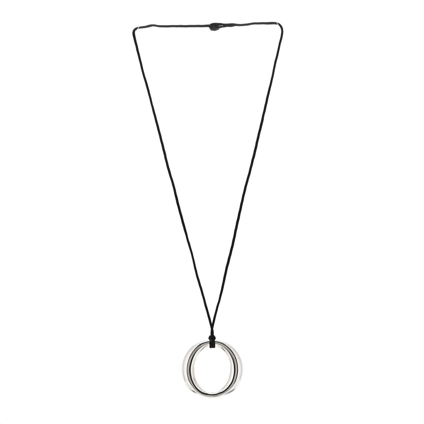 Sterling Silver Elsa Peretti Sevillana Circle Cord Necklace