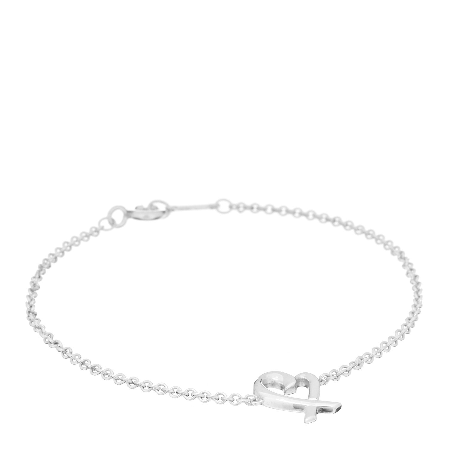 Tiffany Sterling Silver Paloma Picasso Loving Heart Bracelet 1 of 4