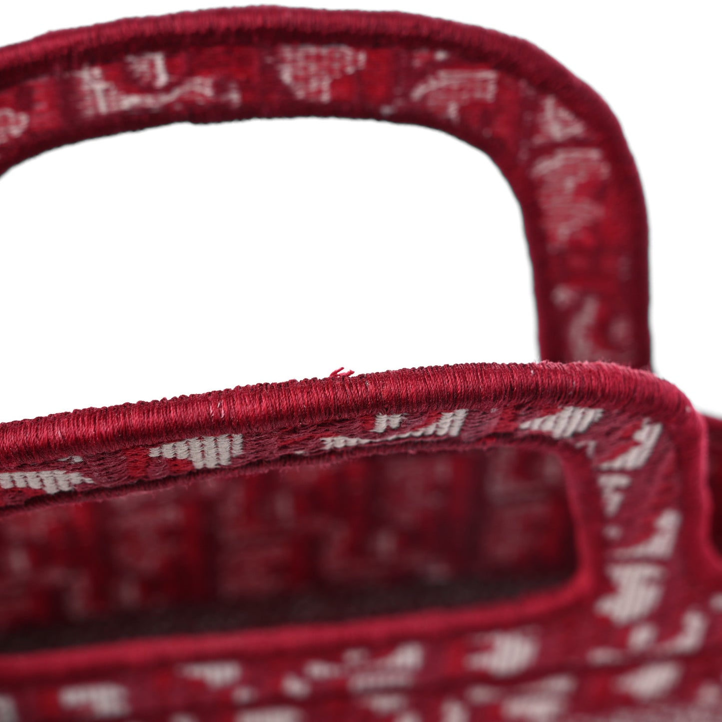 Oblique Mini Book Tote Red Multicolor