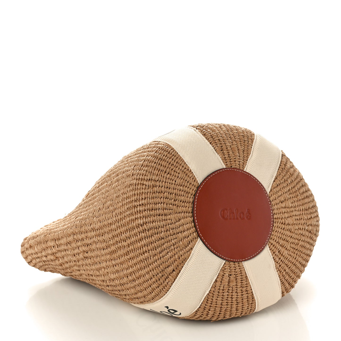 Raffia Large Woody Basket Bag White
