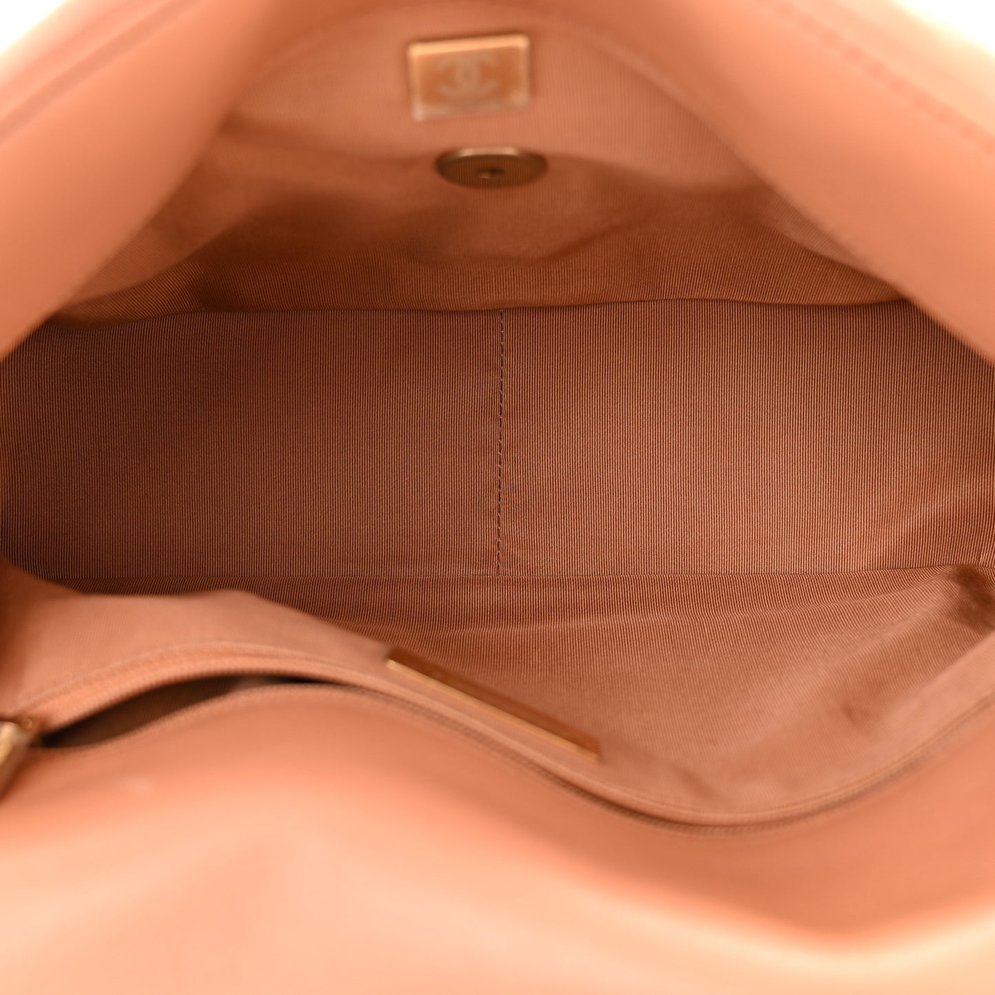 Lambskin Quilted Large Chanel 19 Flap Brown
