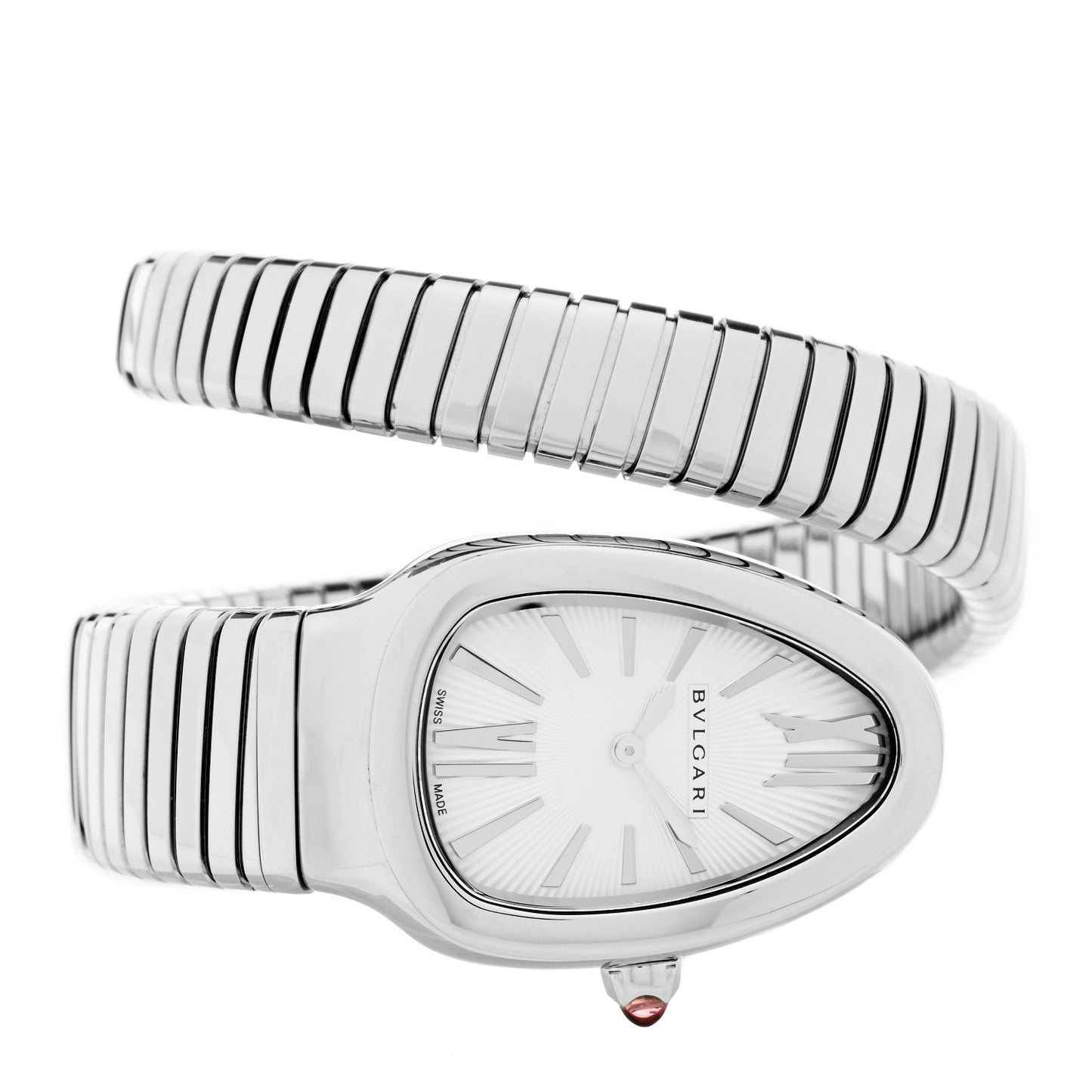 Stainless Steel 35mm Serpenti Tubogas Quartz Watch