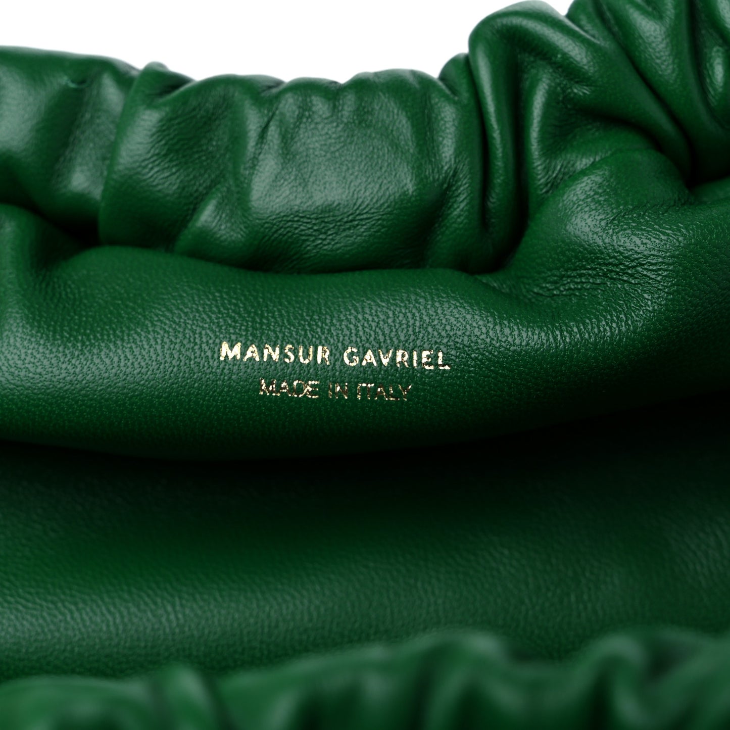 Lambskin Mini Cloud Clutch Green