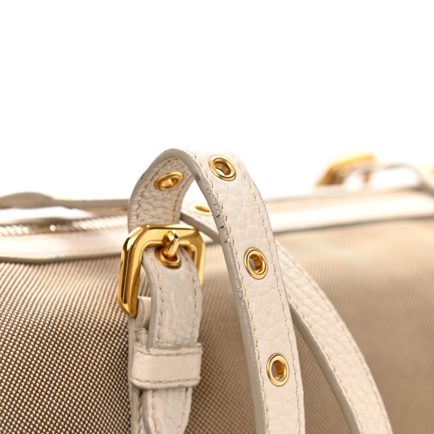 Prada Jacquard Logo Tote Corda Talco 14 of 17