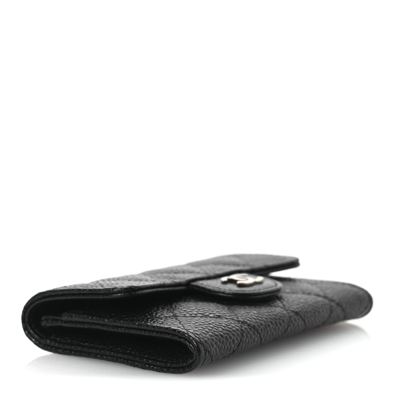 Chanel Caviar Quilted Flap Card Holder Wallet Black 4 of 9