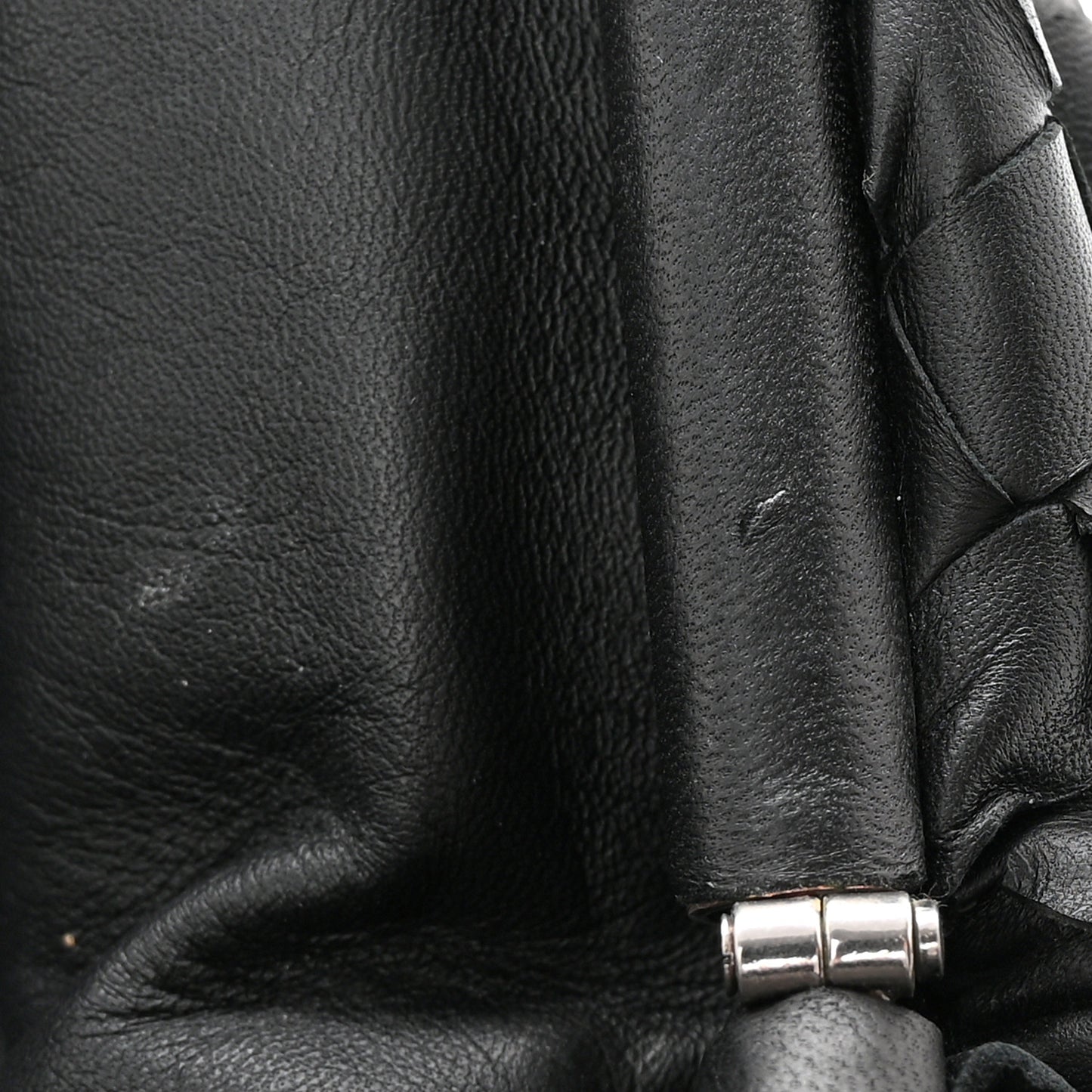Nappa Maxi Intreccio The Pouch Oversized Clutch Black
