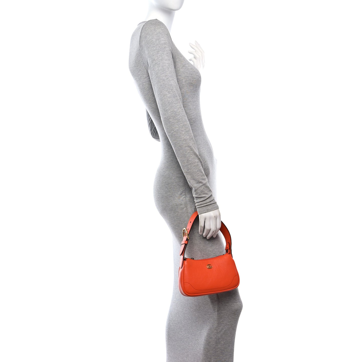 Goatskin Mini Aphrodite Shoulder Bag Orange