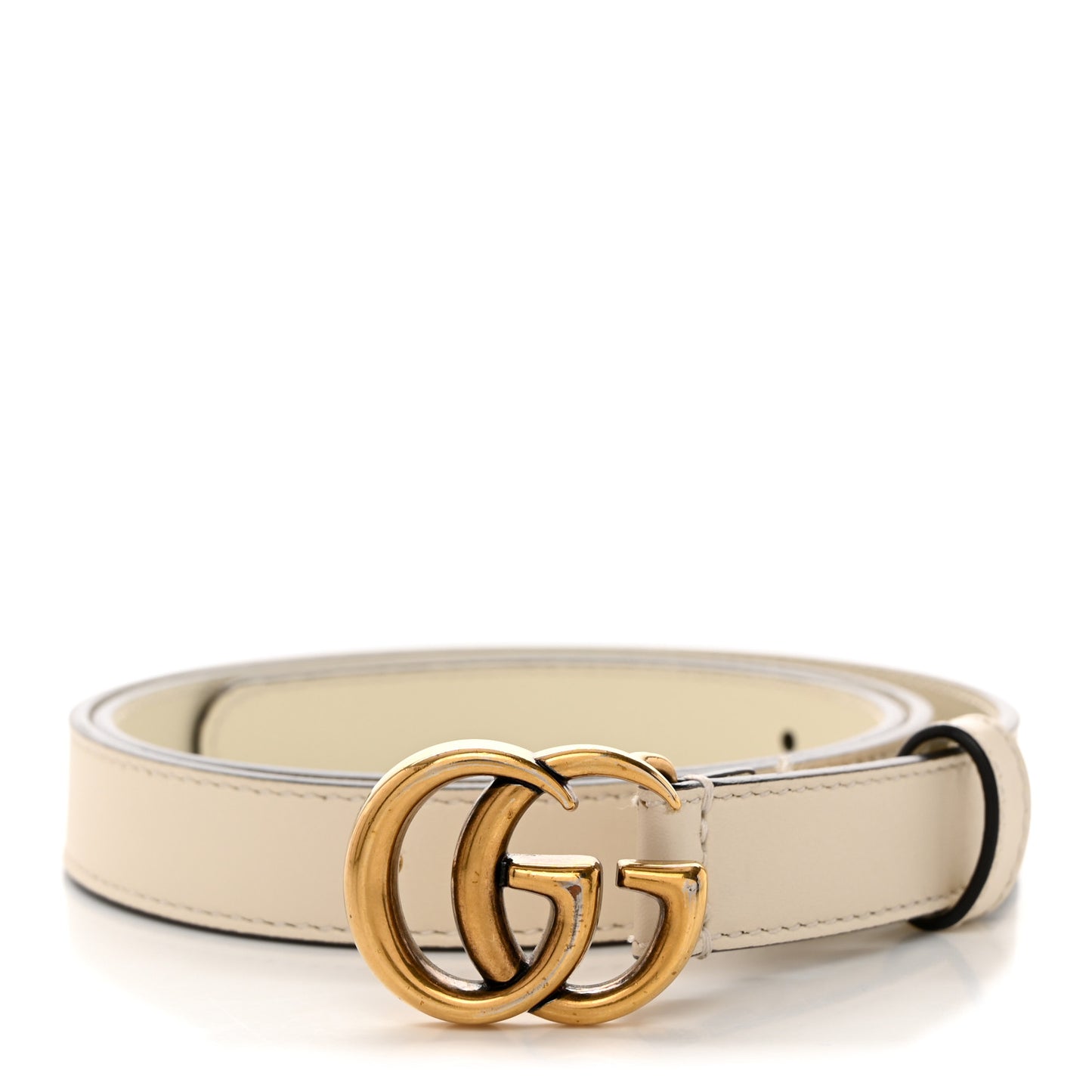 Calfskin Double G 20mm Belt 85 34 Mystic White