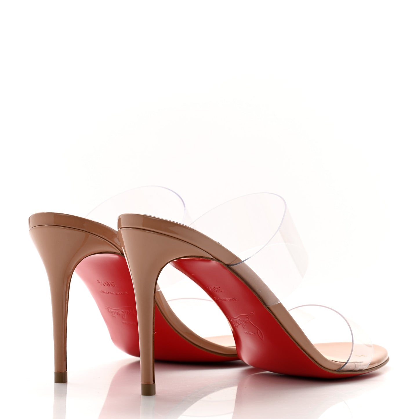 Patent PVC Just Nothing 85 Slide Sandals 36.5 Nude