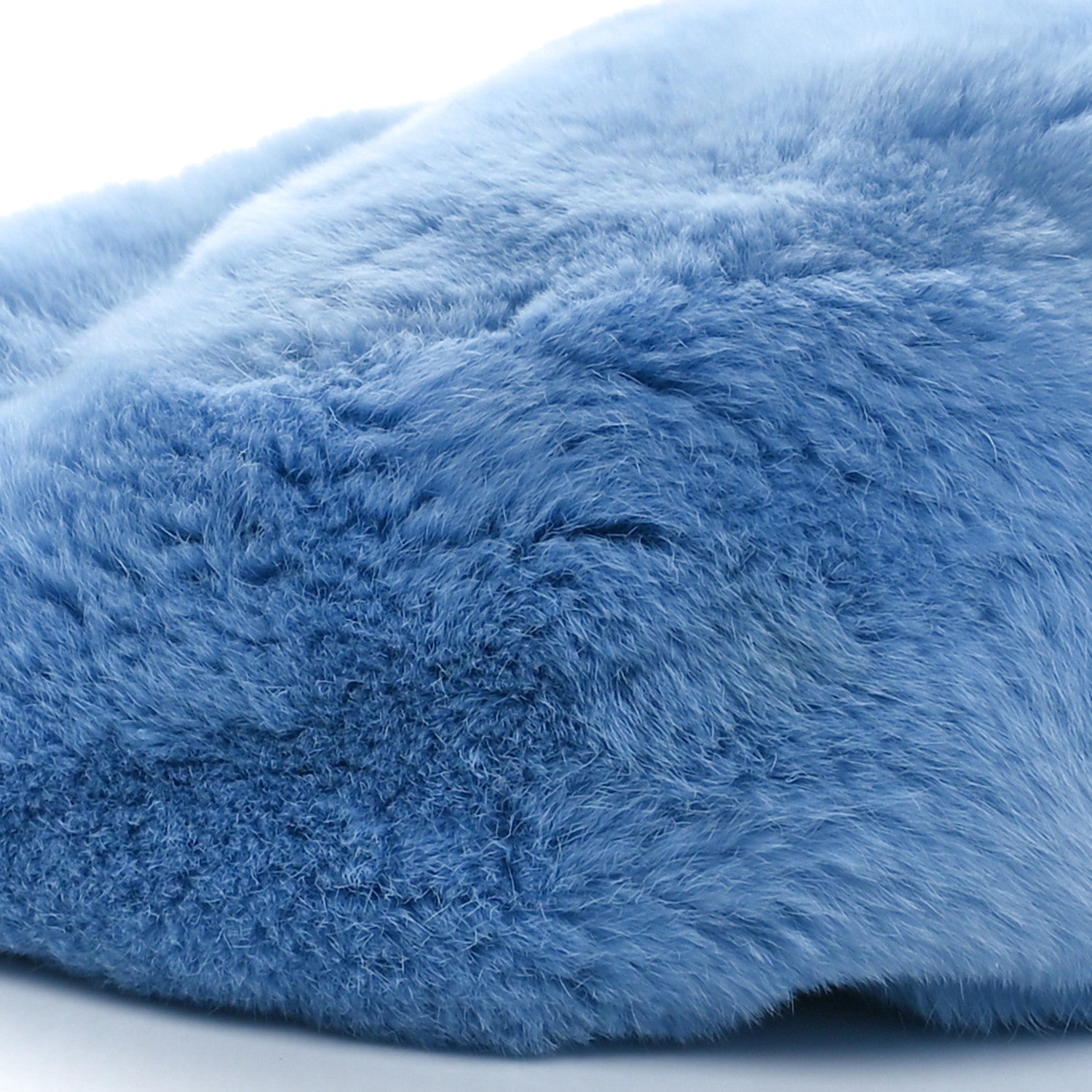 Chanel Lapin Rabbit Fur Lambskin Shoulder Bag Blue 5 of 10