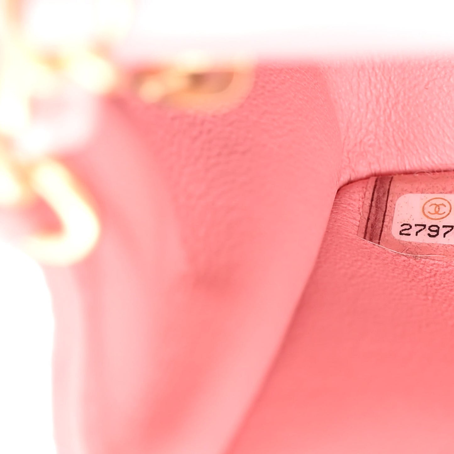 Lambskin Quilted Mini Rectangular Flap Pink
