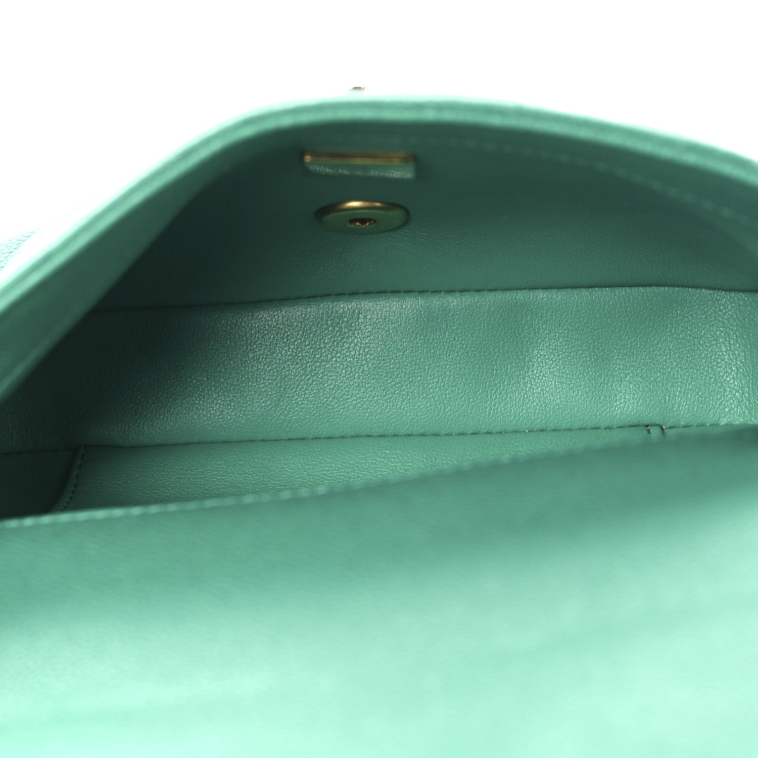 Chanel Caviar Quilted Sweetheart Mini Rectangular Flap Green 5 of 10