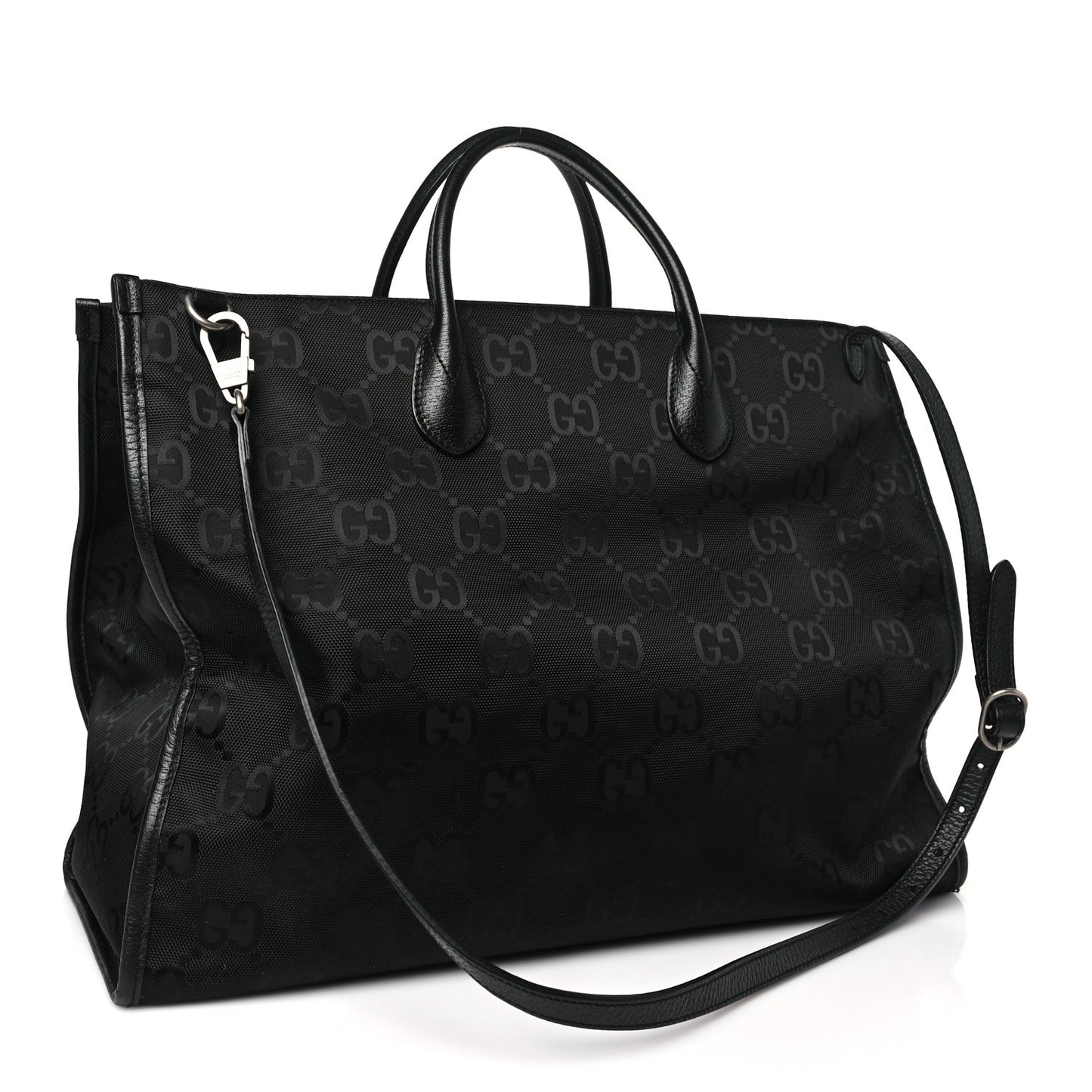 Econyl Nylon Monogram Large Off The Grid Tote Bag Black