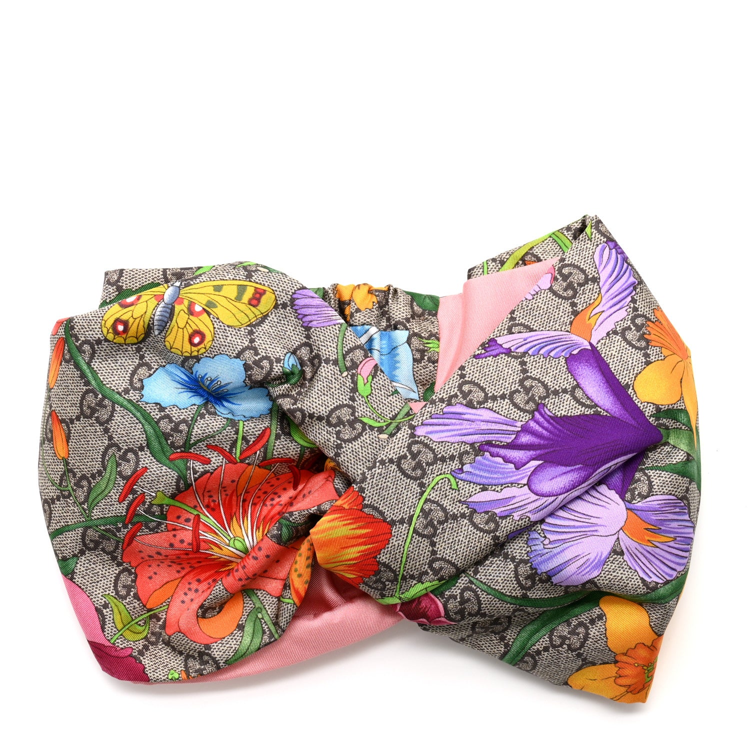 Gucci Silk Monogram Flora Print Headband M Pink 1666813 – FASHIONPHILE