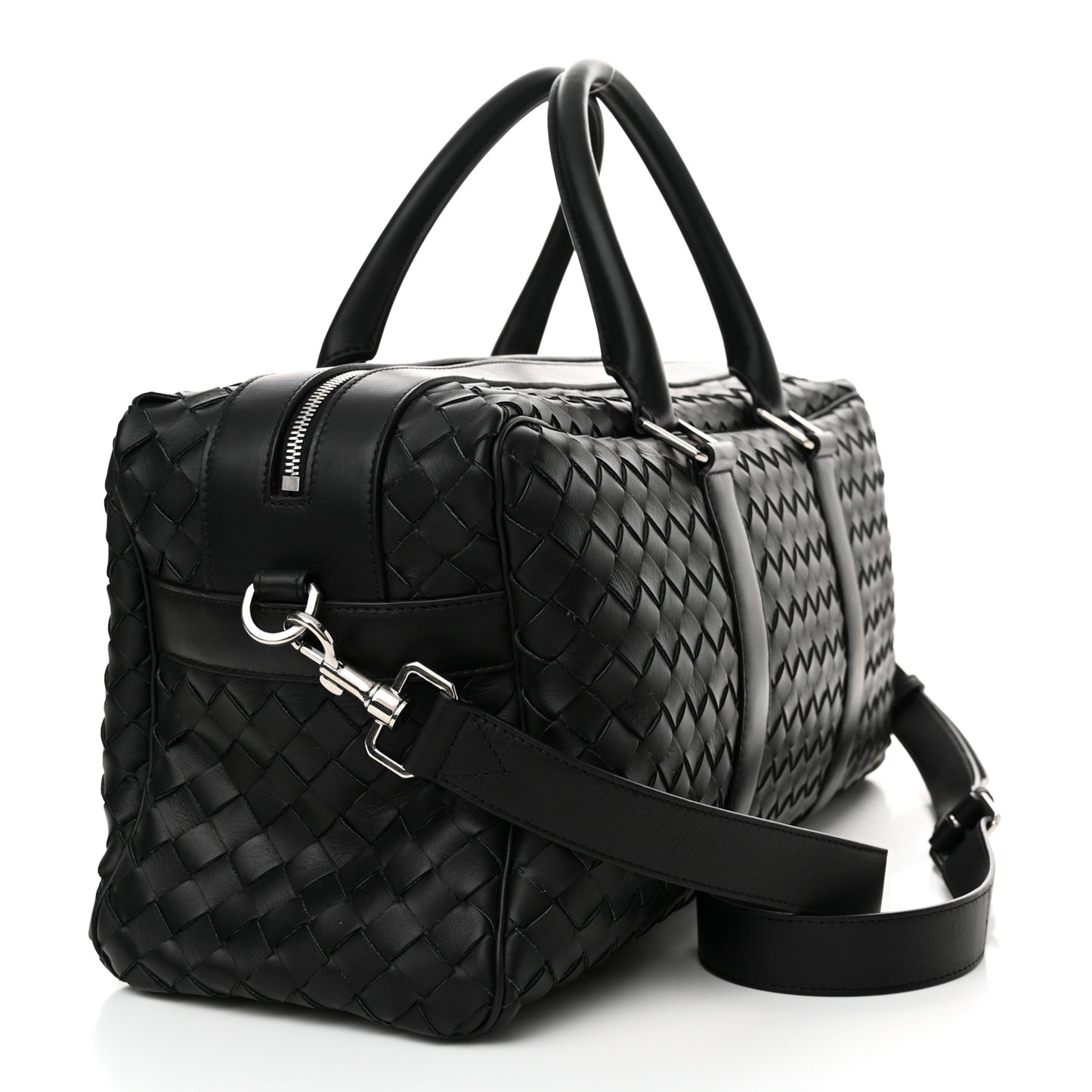 Nappa Intrecciato Gym Bag Black