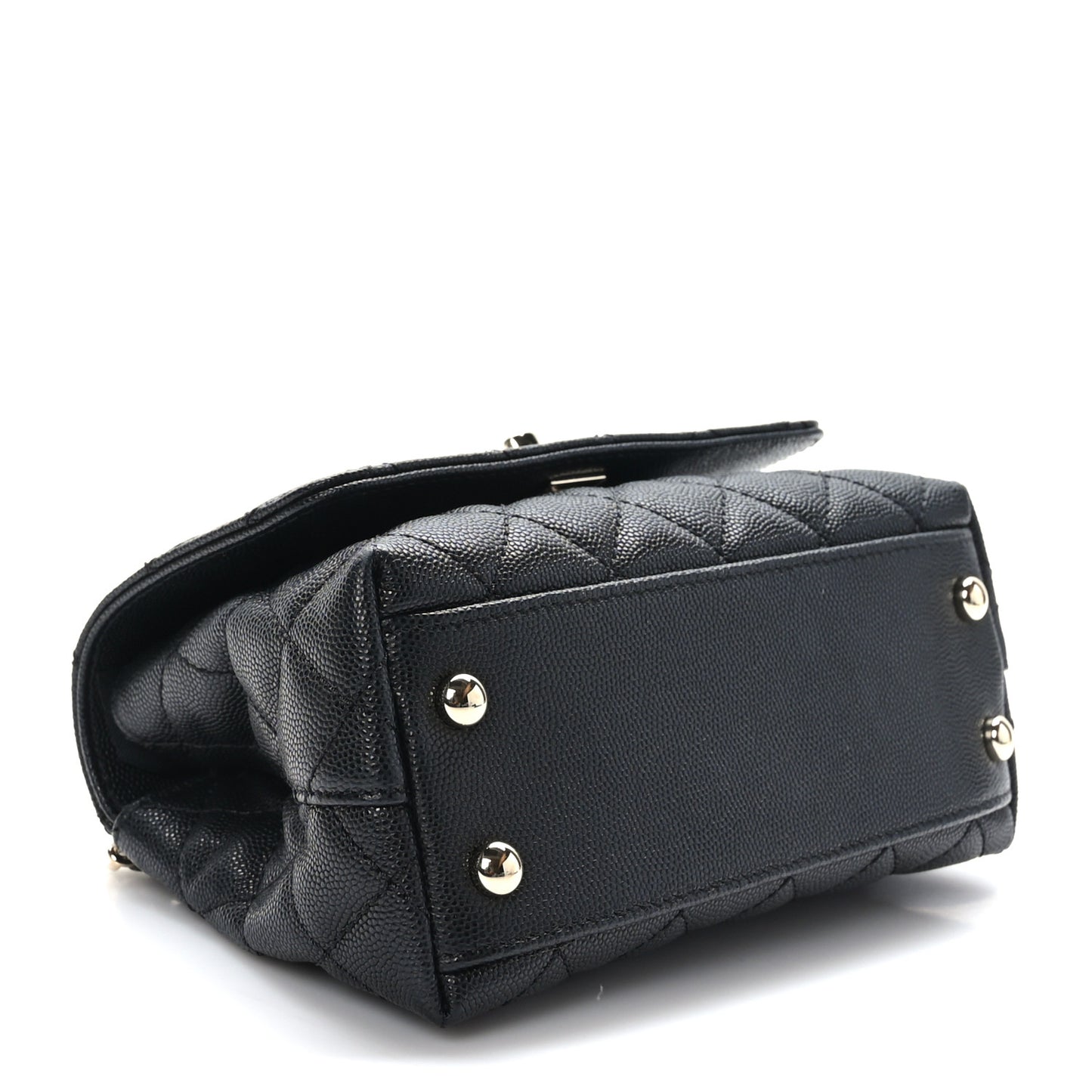 Caviar Quilted Extra Mini Coco Handle Flap Black