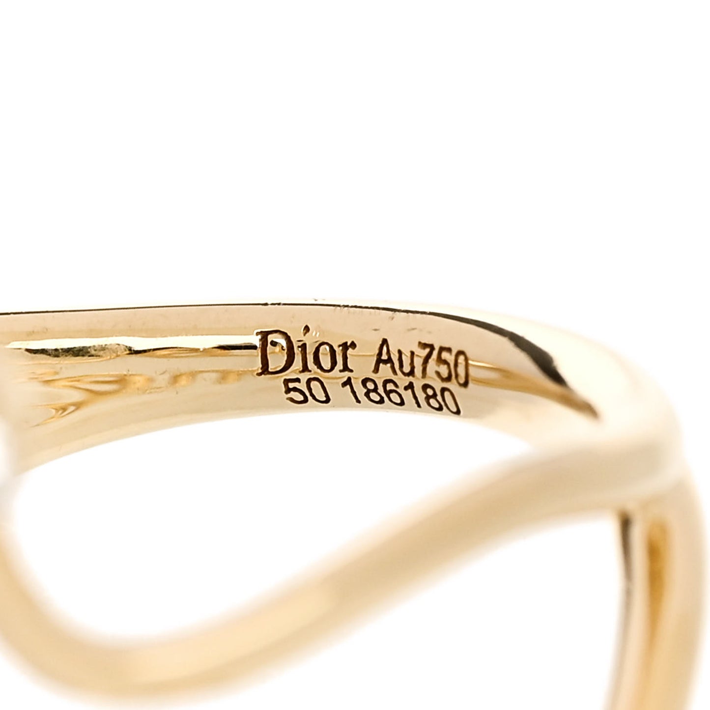 18K Yellow Gold Diamond Toi Moi Ring 50 5.25
