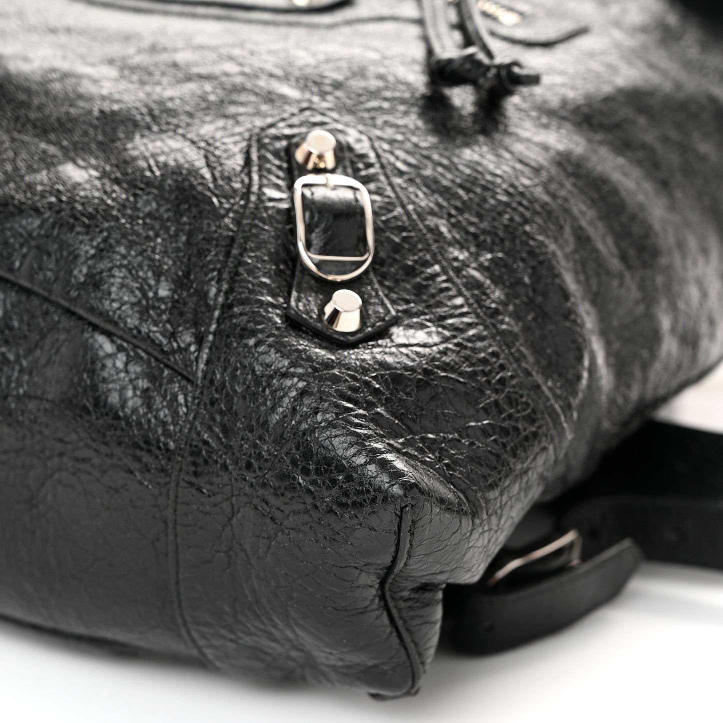 Agneau Classic Silver Hardware S Traveler Backpack Black