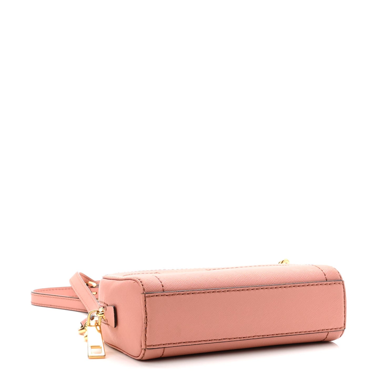 Saffiano Playback Boxed Dome Crossbody Pink
