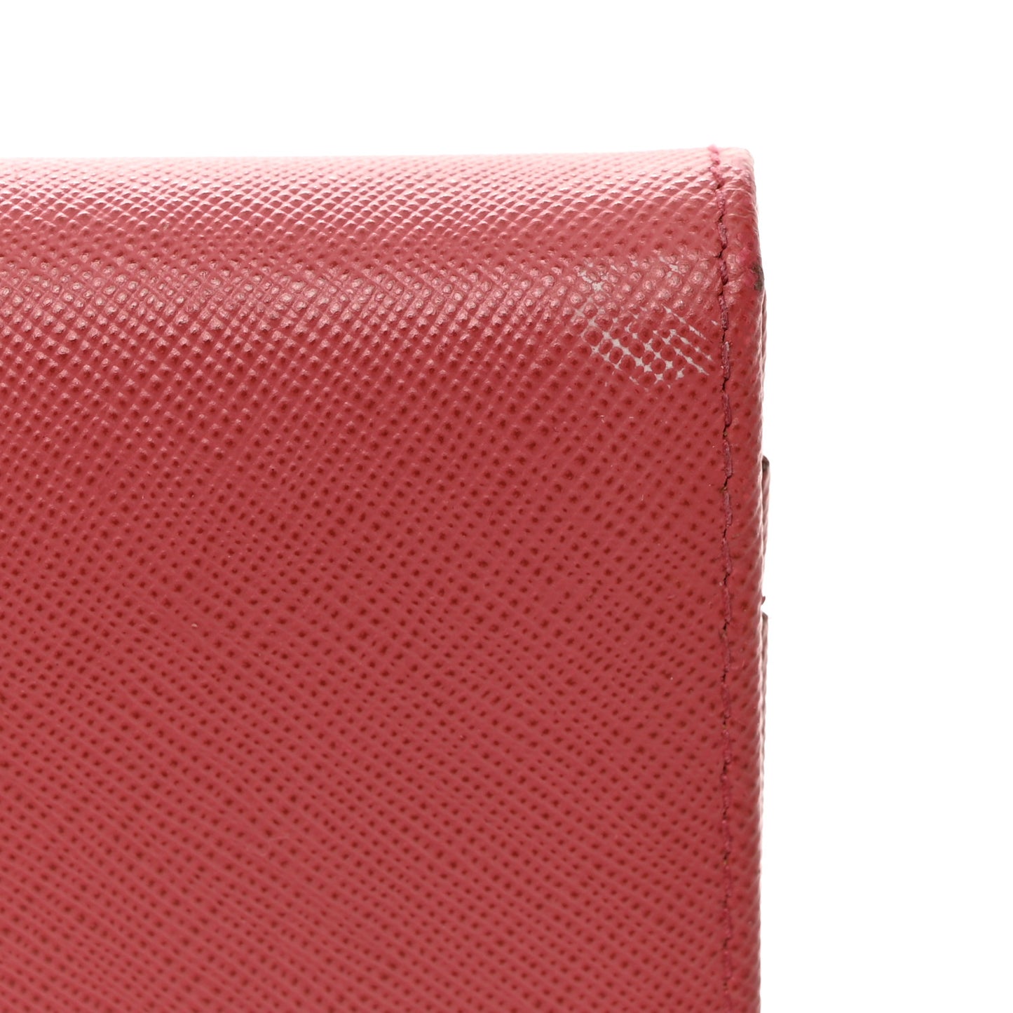 Saffiano Metal Continental Flap Wallet Fragola