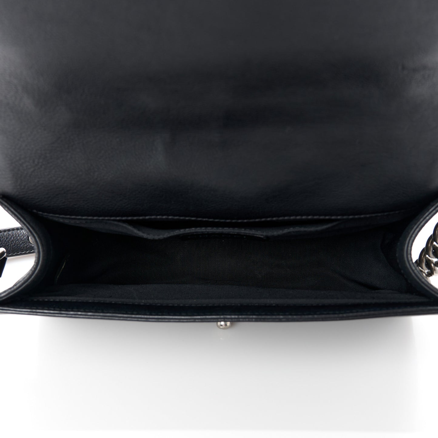 Lambskin Quilted Medium Boy Flap Black