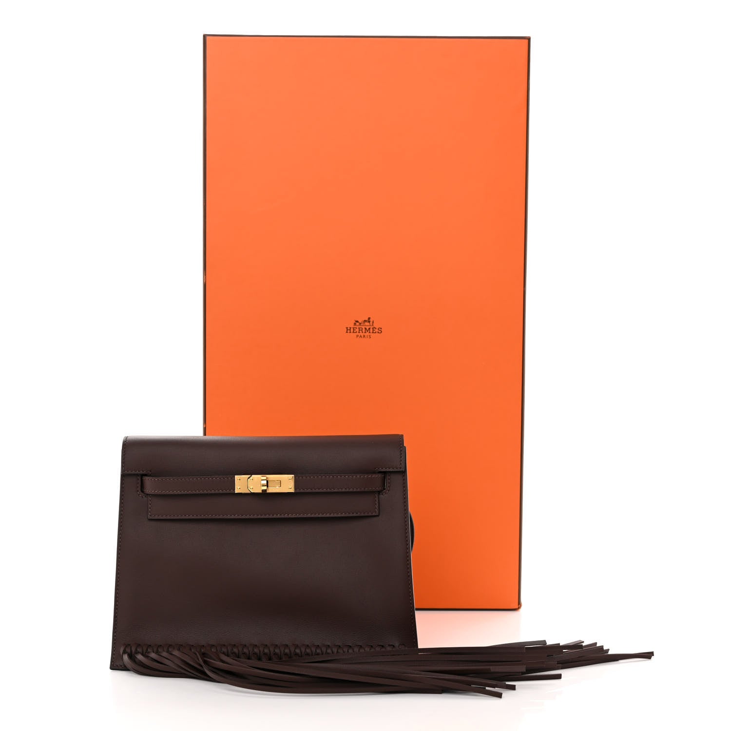 Hermes Swift Kelly Danse Anate Fringed Belt Bag Moka 11 of 11