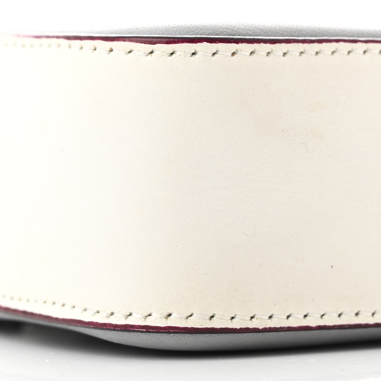 Calfskin Chain Wallet Grey Off White