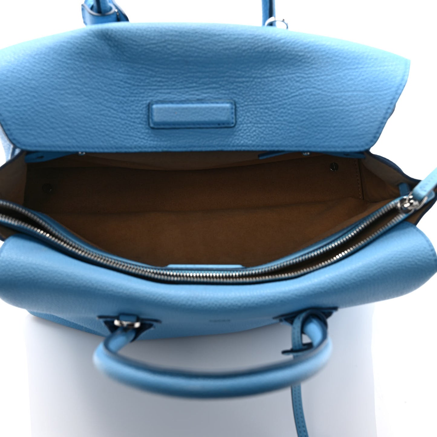 Grained Calfskin Mini Milla Tote Tile Blue