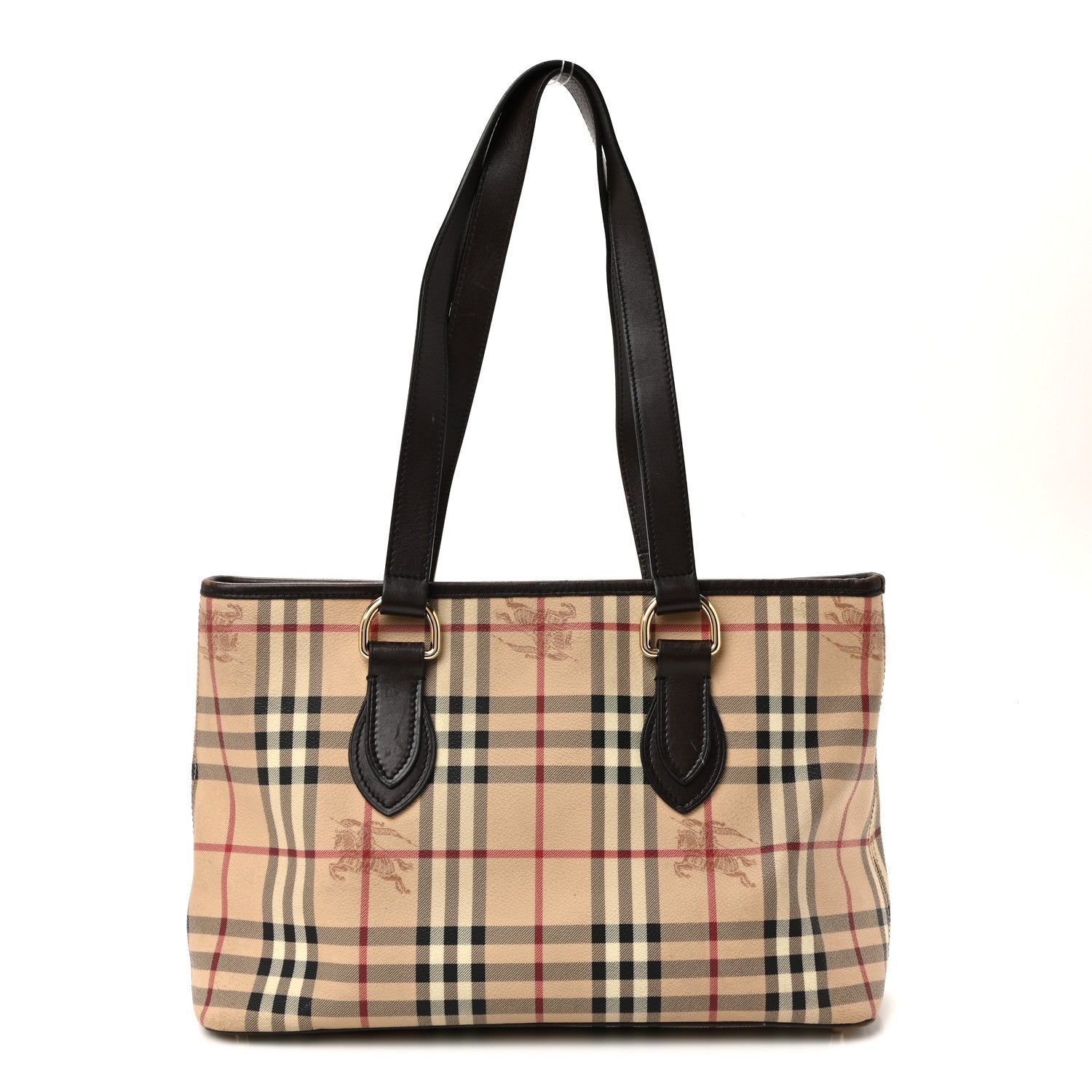 Burberry Haymarket Check Medium Regent Tote Chocolate 1819441