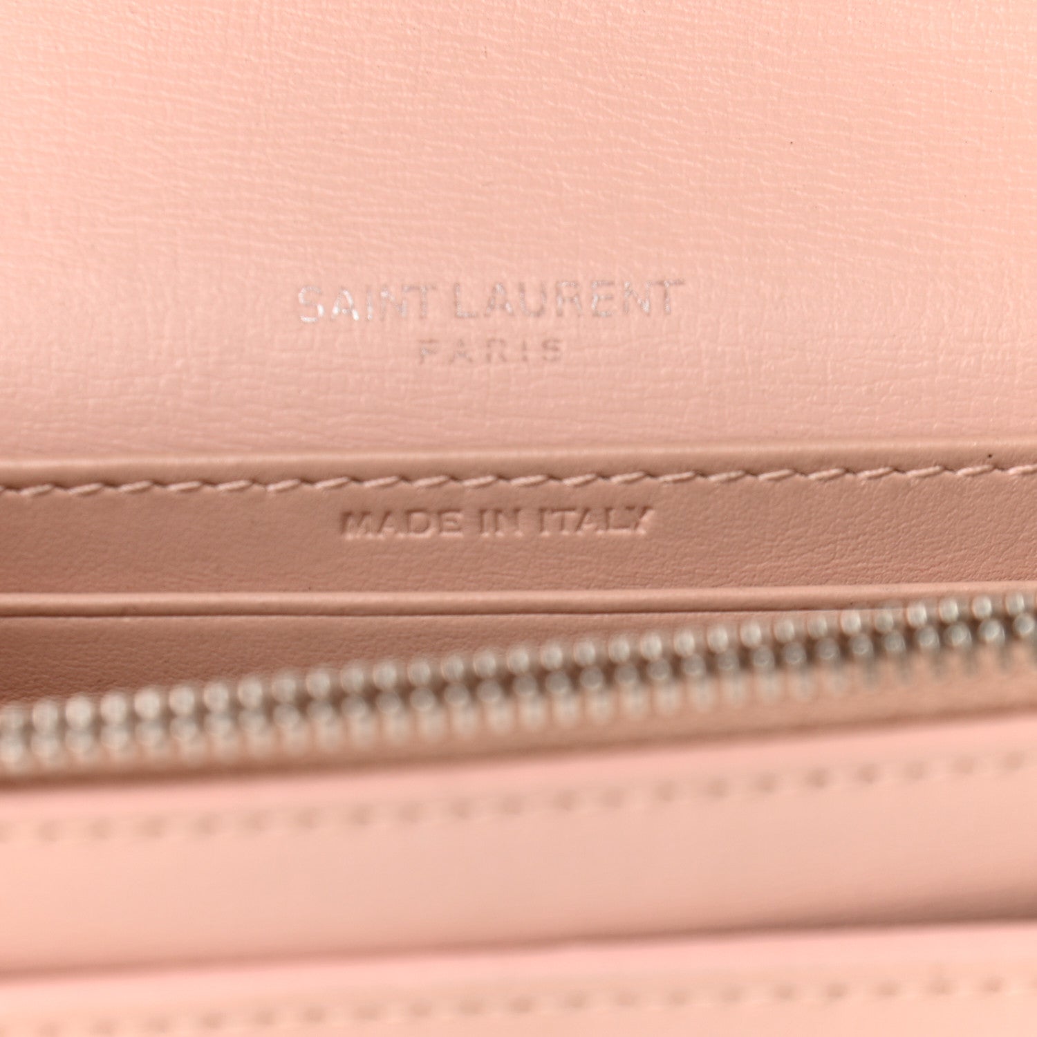 Saint Laurent Calfskin Monogram Sunset Chain Wallet Light Pink 7 of 13