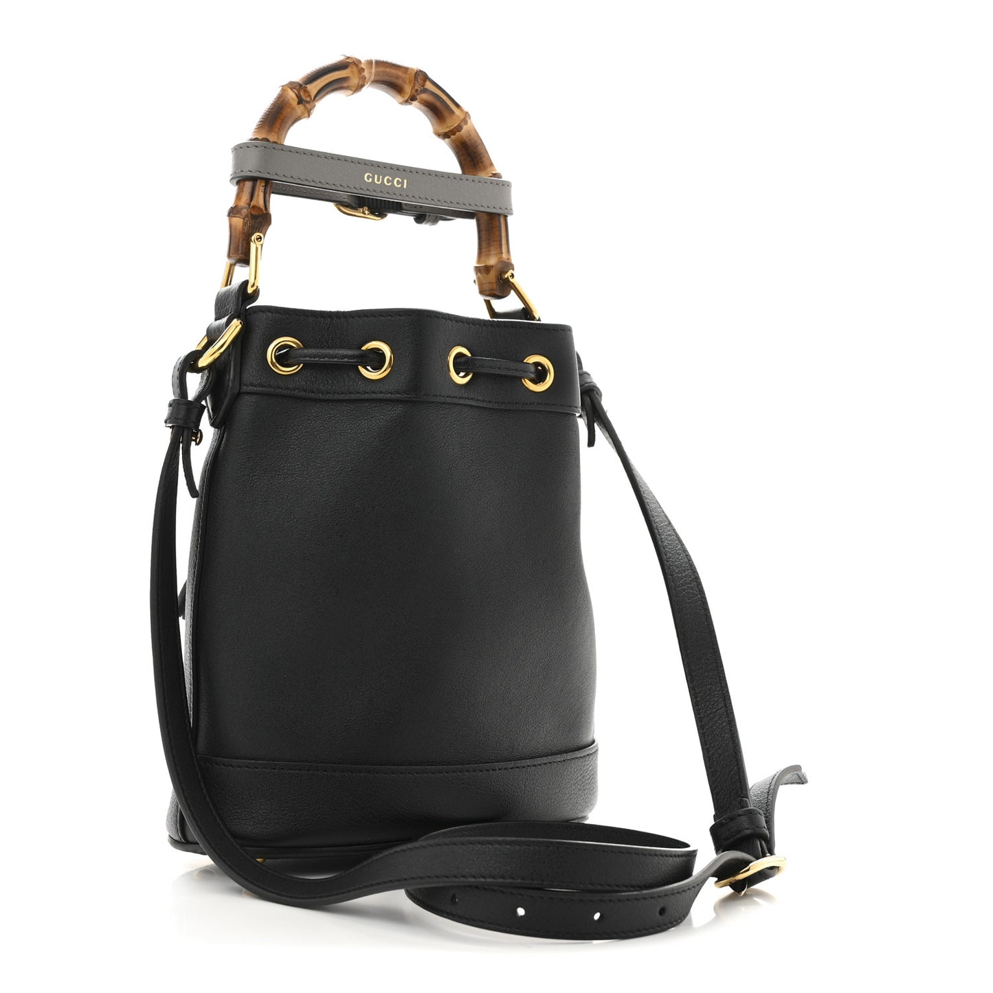 Softy Wonka Textured Dollar Calfskin Mini Diana Bucket Bag Black