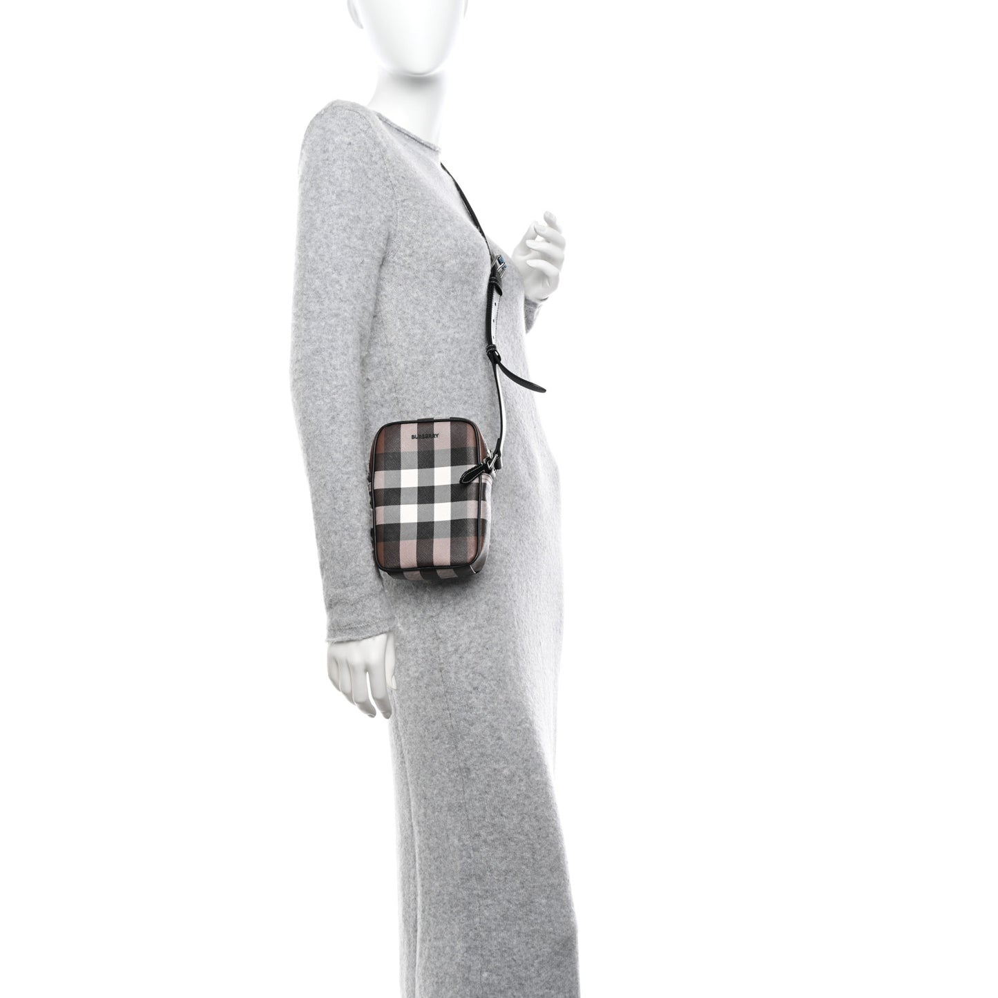 Canvas Check Vertical Paddy Bag Birch Brown