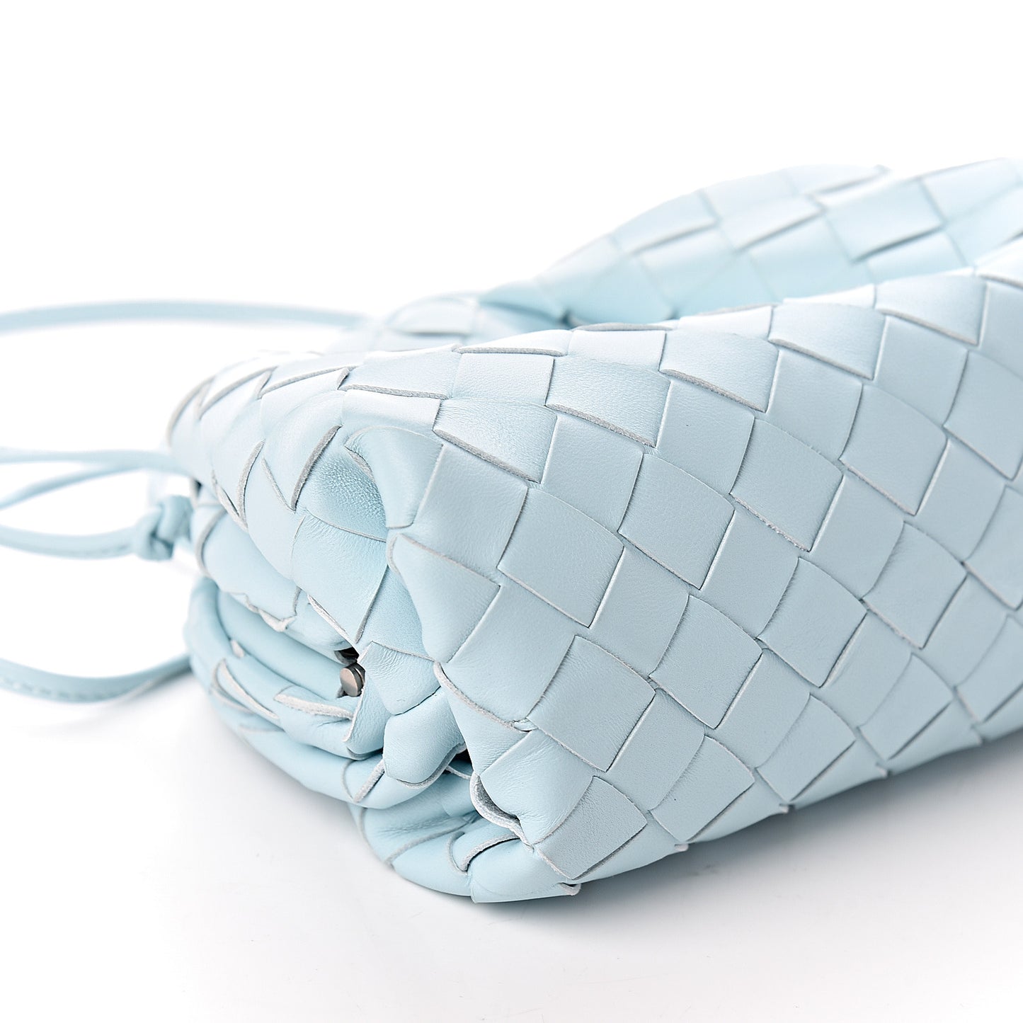Nappa Intrecciato The Mini Pouch Topazio Silver