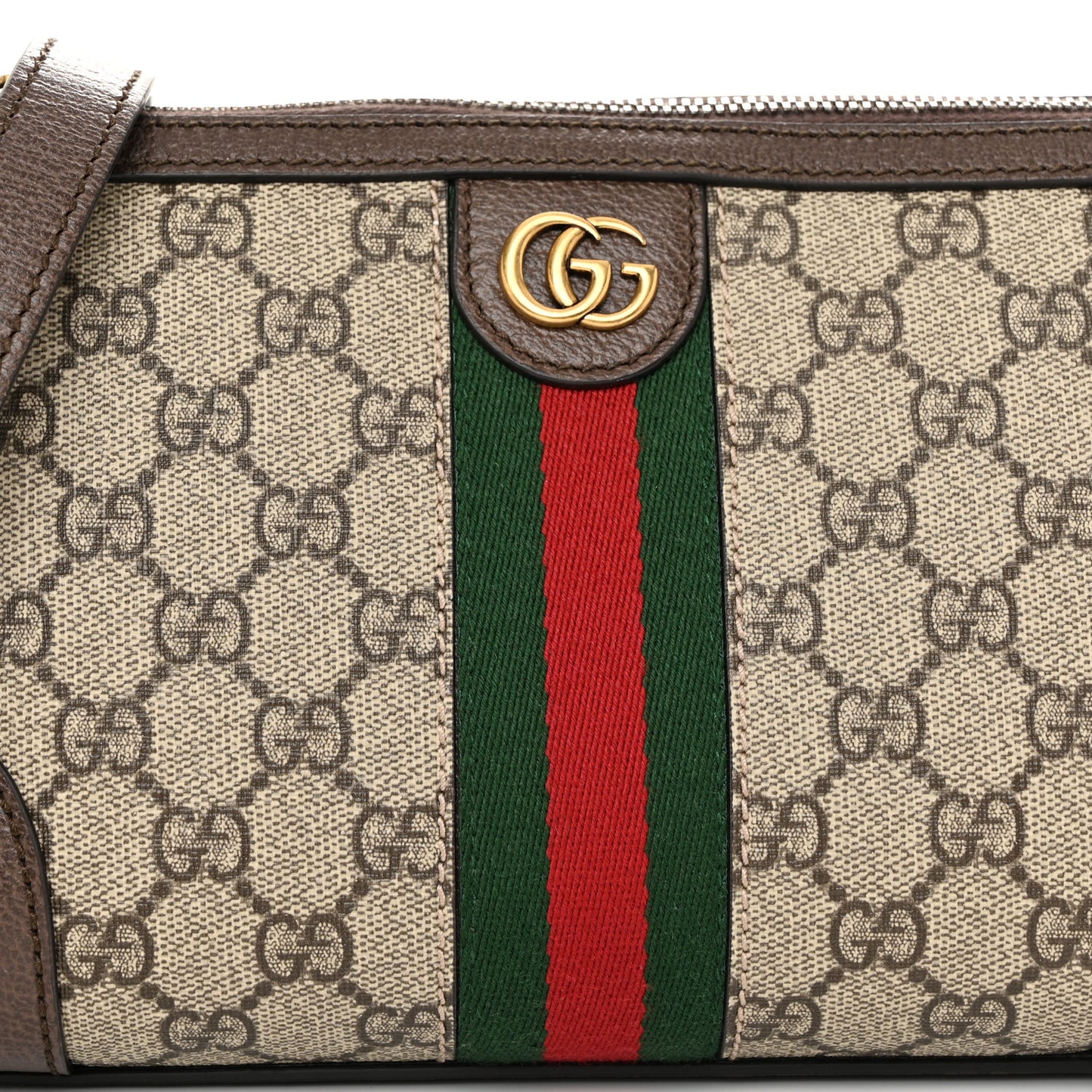 GG Supreme Monogram Web Small Ophidia Messenger Bag Beige Ebony New Acero