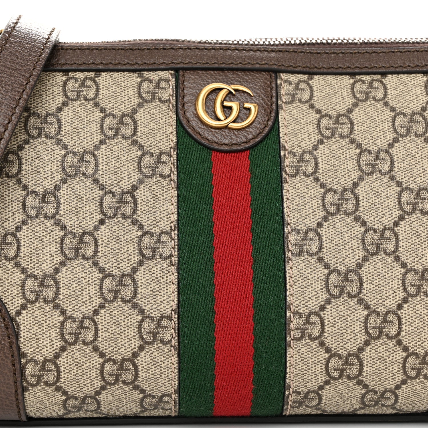 Gucci GG Supreme Monogram Web Small Ophidia Messenger Bag Beige Ebony New Acero 8 of 11