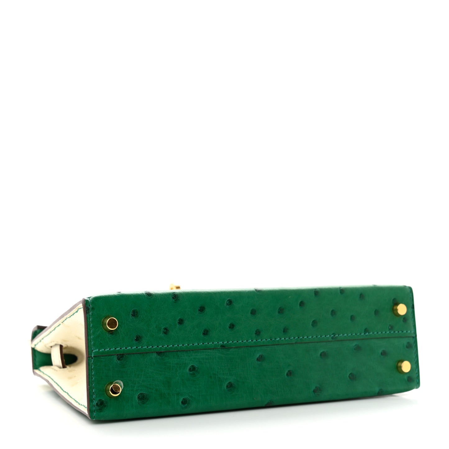 Ostrich Horseshoe Mini Kelly Sellier 20 Vert Vertigo Nata