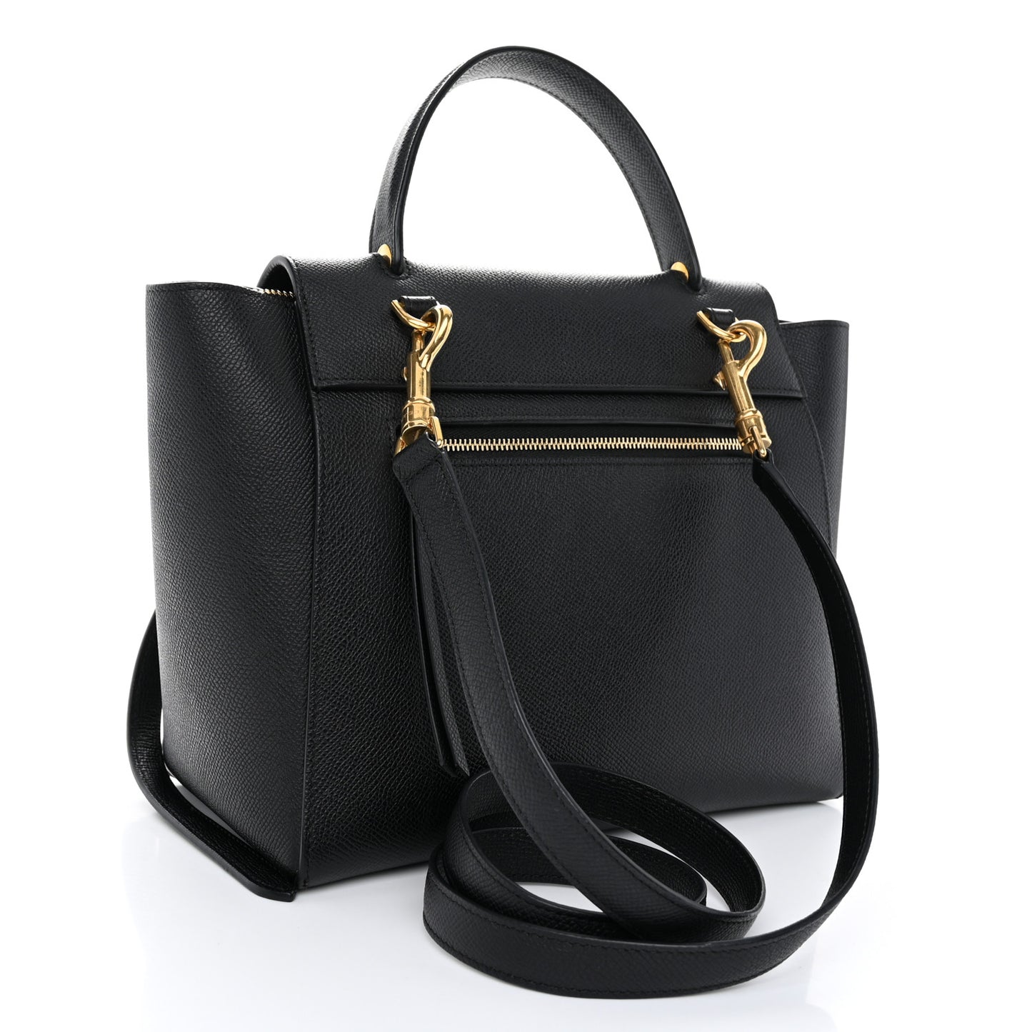 Grained Calfskin Micro Belt Bag Black