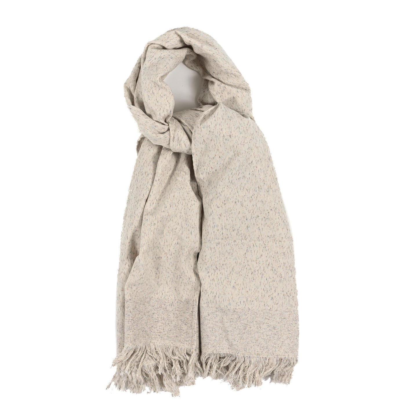 Cotton Woven CC Beach Towel Beige Multicolor