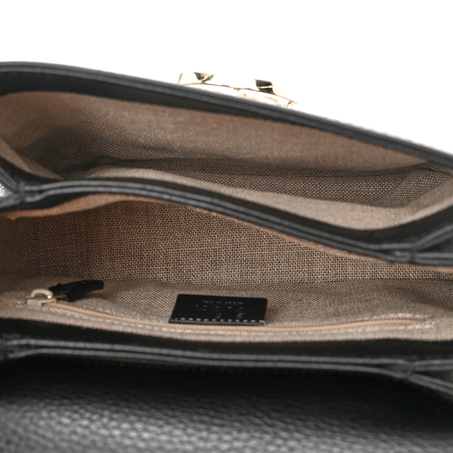 Dollar Calfskin Interlocking G Crossbody Bag Black