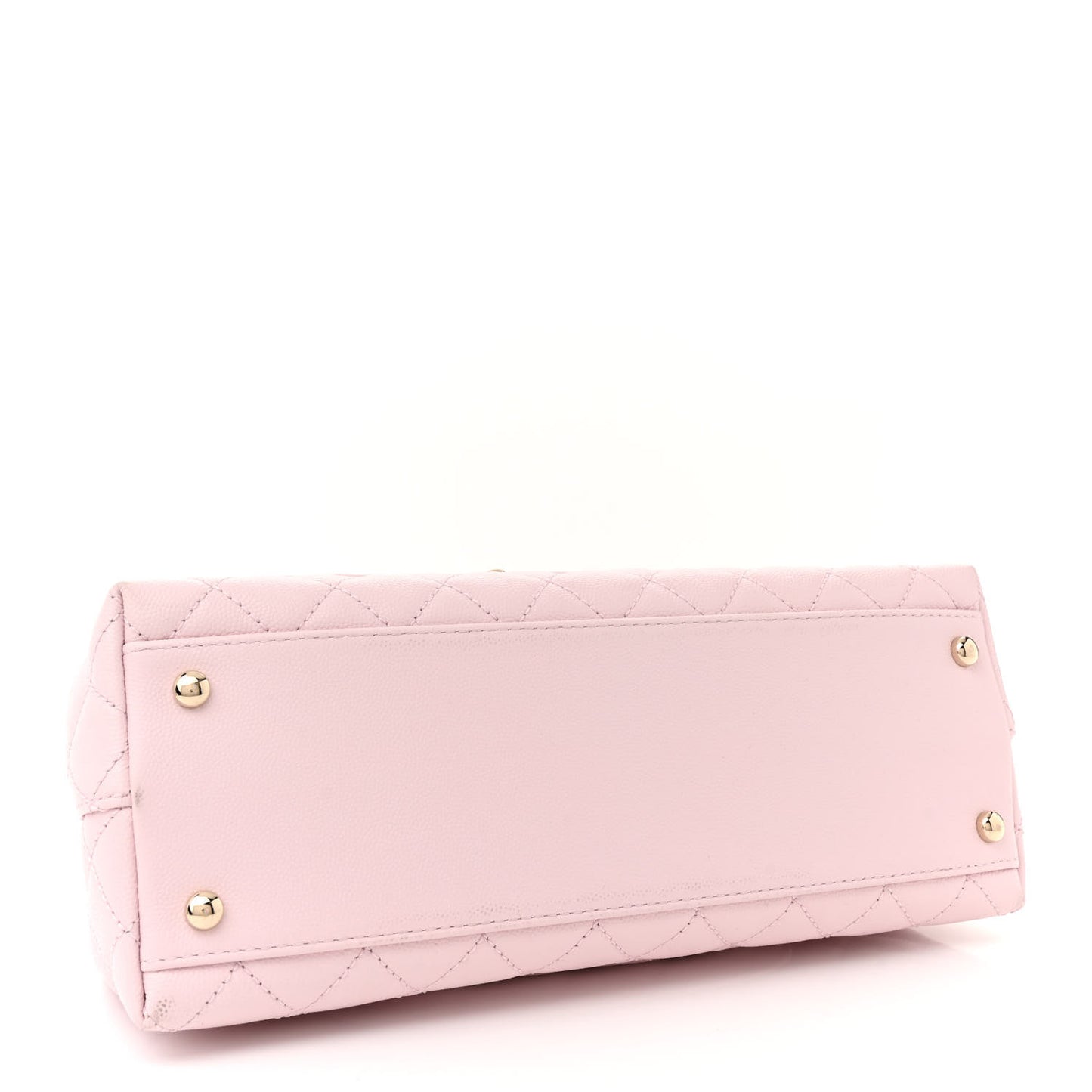 Caviar Quilted Small Coco Handle Flap Light Pink