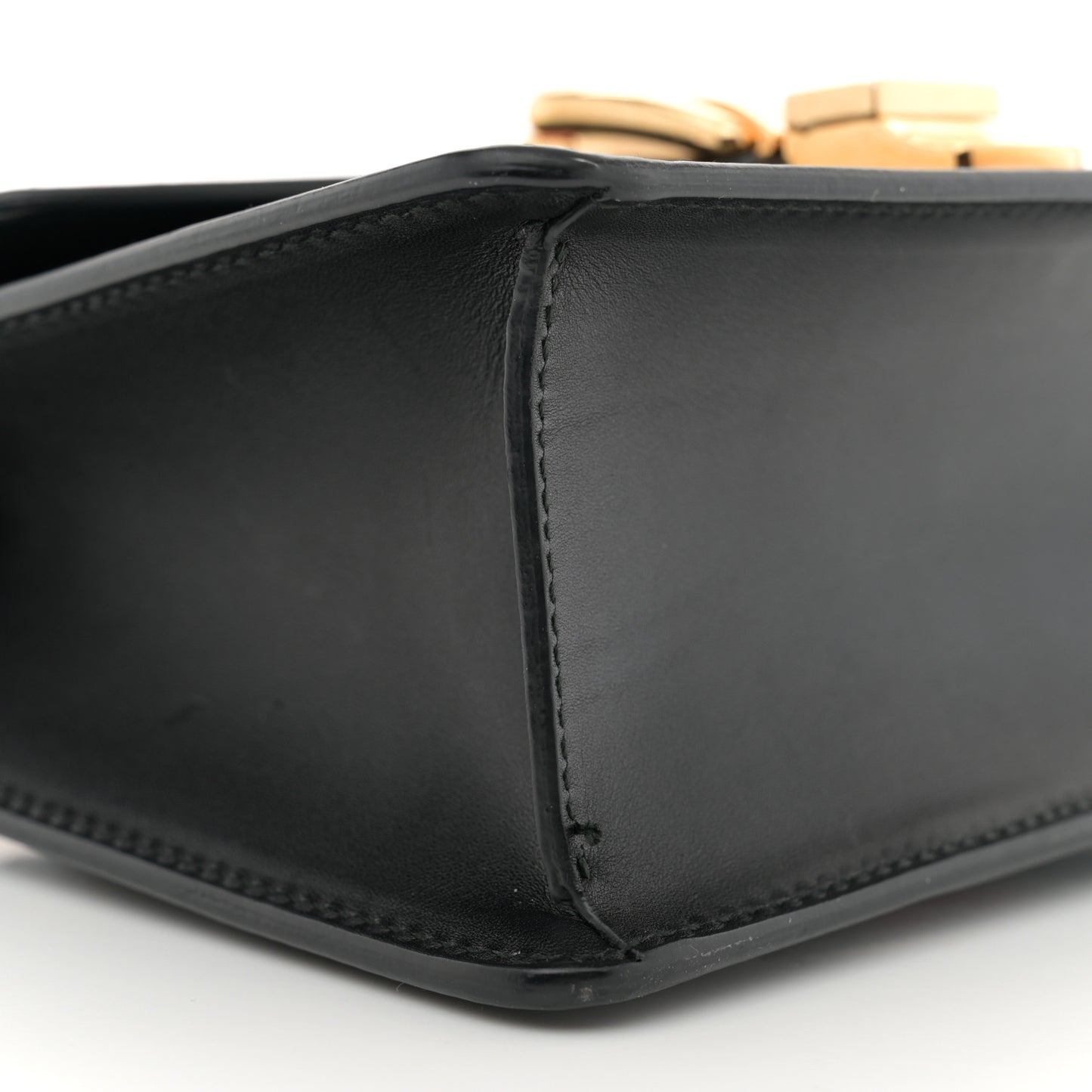 Calfskin Mini Sylvie Chain Shoulder Bag Black