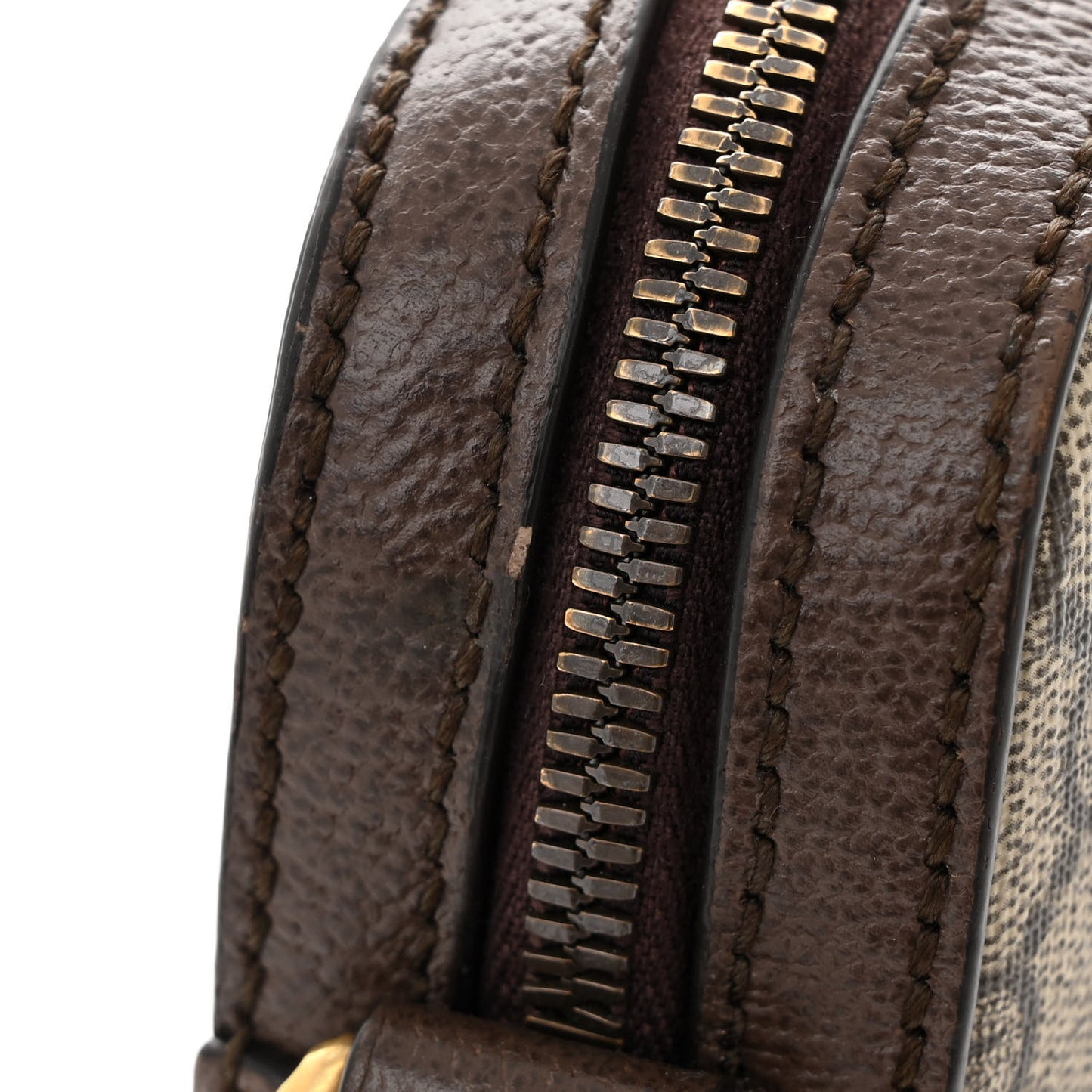 GG Supreme Monogram Textured Dollar Calfskin Web Ophidia Wristlet Shoulder Bag Beige Ebony New Acero