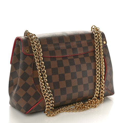Damier Ebene Caissa Clutch Cherry