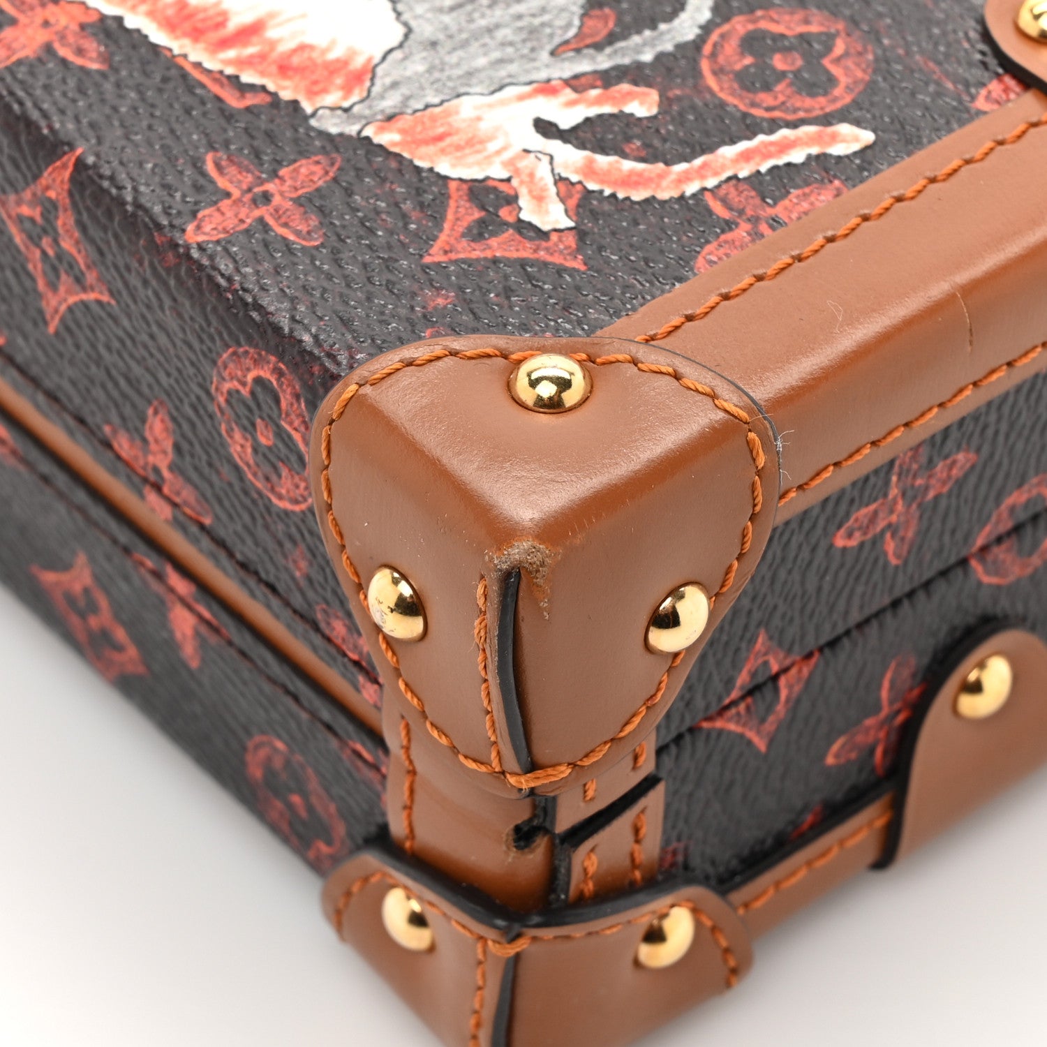 Louis Vuitton Catogram Petite Malle Orange Marron 12 of 16