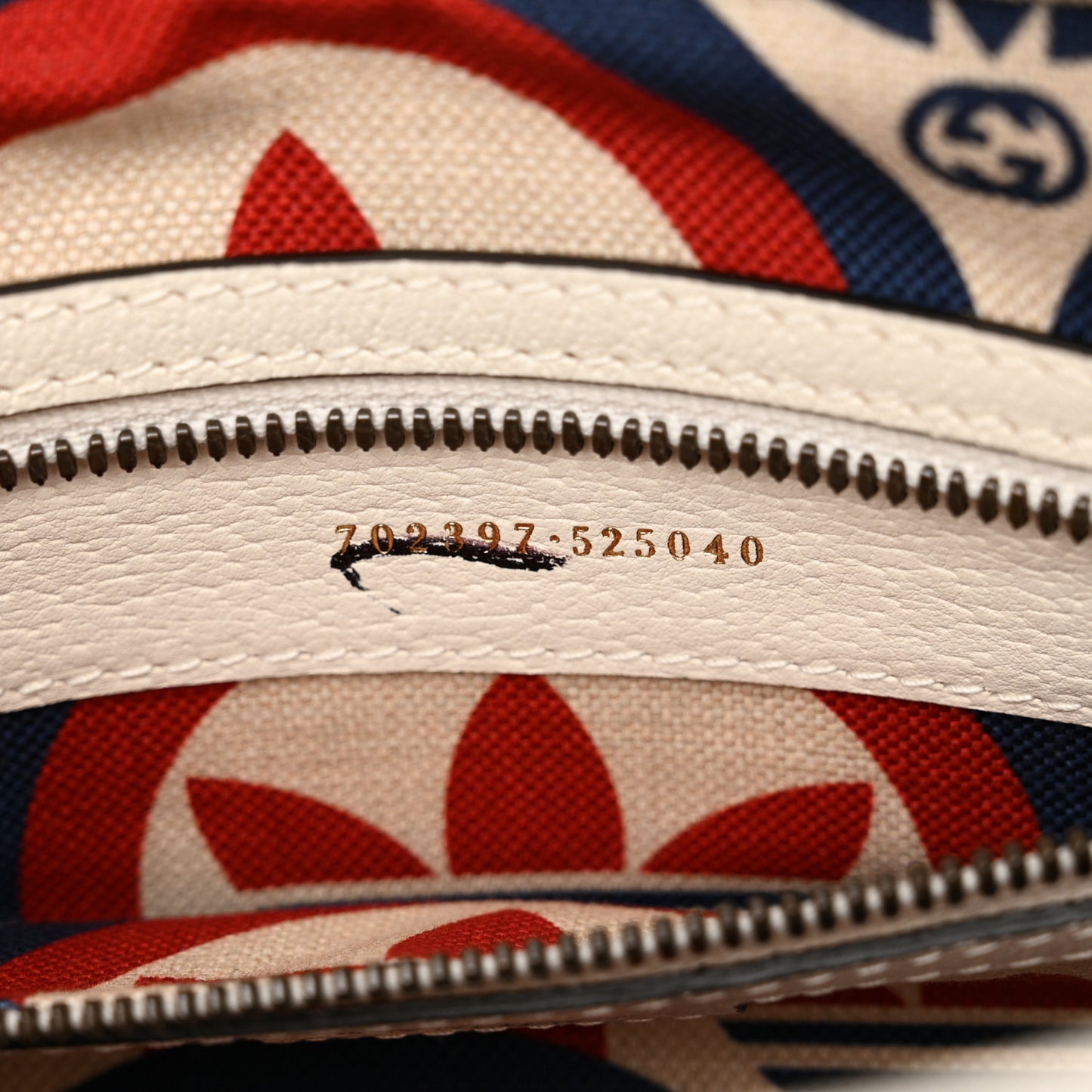 X ADIDAS Textured Dollar Calfskin Web Trefoil Logo Embossed Mini Bowling Bag Off White