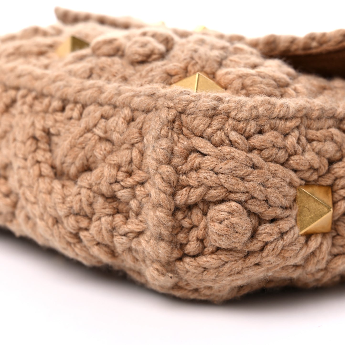 Cashmere Medium Roman Stud Shoulder Bag Brown