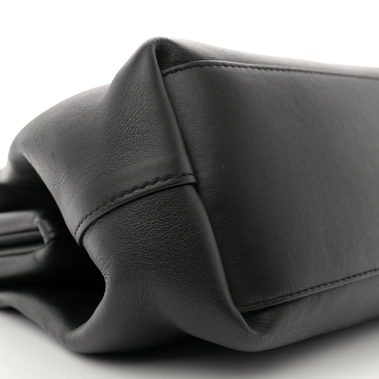 Calfskin Medium The Point Triangle Bag Black