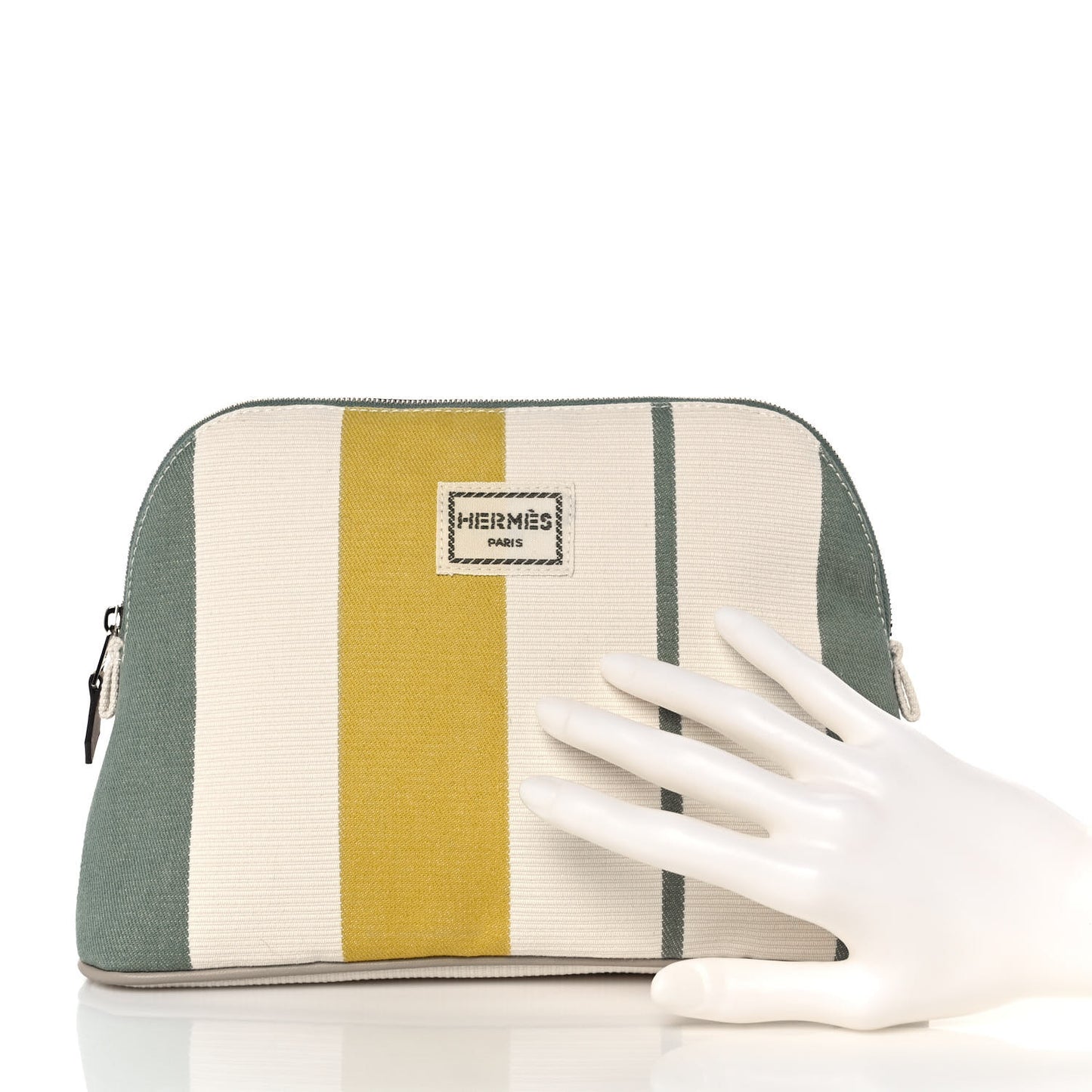 Cotton Stripe Bolide Rayures Rocabar Mini Travel Cosmetic Pouch Absinthe